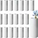 Modern White Ceramic Vase Set of 20 for Living Room Bedroom 5.51'' Minimalist Fresh Small Flower Vases for Bouquet Fake Plant Home Decor Office Fireplace Centerpieces Nordic Style 20 Pack