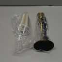 Small Pleated Table Lamp, Bedside Table Lamp for Bedroom, Night Stand Light Lamp with Fabric Shade, Morden Mini Lamp, Decor Desk Light for Living Room, Kids Room, Dorm, Home, Office, Nursery (Gold)