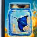 Olicard Window Suncatcher Sticker Indoor Rainbow Prism Window Film Bedroom Decoration, Anti Collision Window Decals for Bird Strikes, Sun Catchers Window Decals, Window Rainbow Maker for Home Decor (Devil Rays)