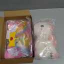 HUITEM Unicorn Toys for Girls Age 4-6, Ballerina Doll Stuffed Animal with 3 Set Clothes, Plush Bag, Accessories, 16 inch Unicorn Doll Toys Birthday Gift for 3 4 5 6 Year Old Little Girls