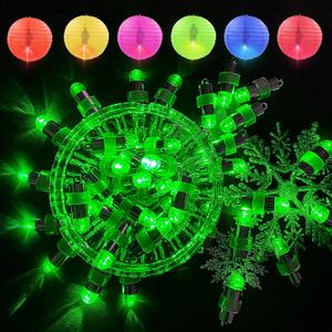 40pcs LED Balloon Lights Green, Mini Paper Lantern Lights Waterproof Mini Balloon Lights Battery Operated LED Party Lights for Paper Lantern Balloons Halloween Wedding Christmas Party Decoration