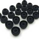 10 Pairs Medium Earbud Tips Silicone Replacement Ear Bud Tips  Black