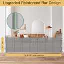 Reinforced 100 Inch Extra Long Baby Gates for Large Openings to Prevent Crawling Under, No Bottom Bar Extra Wide Retractable Baby Gate for Stairs, 8 ft Mesh Child Gate for Parent/Pet Owner Use, Gray
