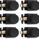 Haidms Matte Black Door Knobs Interior Privacy, Heavy Duty Square Black Interior Door Knobs for Bedroom, Zinc Alloy Privacy Door Knob Bathroom (6 Pack)