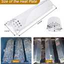 Grill Replacement Parts for Nexgrill 6 Burner 720-0898, 720-0898A, Nexgrill 5 Burner 720-0888, 720-0888N, Nexgrill 4 Burner 720-0830H, 720-0783E, 720-0830A. Grill Heat Plates Shield Tent, Burner Tubes