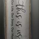 This is us Wall Decor Sign 40'' x 15'' Large Master Bedroom Home Life Story Wood Framed Vintage Family Sign Rustic Plaque Living Room Minimalist Farmhouse Hanging Wall Art (Wood)