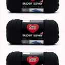 Red Heart Super Saver Black Yarn - 3 Pack of 198g/7oz - Acrylic - 4 Medium (Worsted) - 364 Yards - Knitting/Crochet