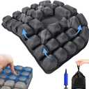 Sondor Travel Cushion - Inflatable Travel Seat Cushion for Airplane,3D Inflatable Air Cells Provide Body Support,for Wheelchairs,Driving,Office (Black-32)