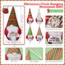 Peryiter 20 Set Christmas Hanging Gnomes Ornaments Coworker Gifts Bulk with Thank You Cards Swedish Plush Beard Doll Ornament Appreciation Gifts for Coworker Employees Staffs Xmas Tree Home Decor