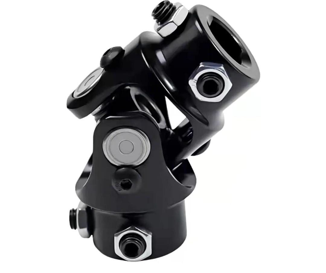 DD Steering U Joint Powder Coated Universal Steering Shaft Coupler U Joint Max Angle Degree Black, 5/8 x 36