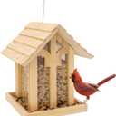 North States - Wood Chalet Bird Feeder: Wooden Bird Feeder for Outdoors, Holds 4.5 Pounds of Seed