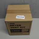 Hon&Guan Magnetic Dryer Vent Coupling Connector Kit DV180 with 6-Ply 4" 3ft Aluminum Foil Dryer Vent Hose for Tight Space & 2 Clamps(White)