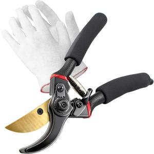 Advanced Bypass Trimming Scissors - Professional Gardening Scissors, 1.57-inch Trimming Diameter Anti rust Stainless Steel Blades, Plant, Flower, Bush Manual Trimmer, 1-piece Set