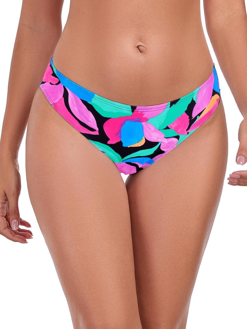 RELLECIGA Women’s Low Rise Bikini Bottom Cheeky Swimsuit Bottom, Size: S