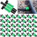 Frienda 50 Pcs Drip Tape Connector Fittings, Locks 1/4" Barb for 5/8" Drip Irrigation Fitting Kit Irrigation Tubing Connectors Tools Coupling Barbed Locking Fitting (Green)