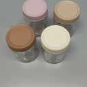 SHOWIN Overnight Oats Containers with Lids, 16oz Glass Jars with Lids 4 pcs, Wide Mouth Mason jars for Salad, Yogurt, Snacks, Meal Prep