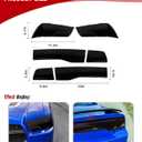 JeCar Smoked Light Covers Headlight Brake Light Bezal Guards Exterior Accessories Compatible with Dodge Charger 2011-2014, Black