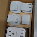 International Travel Adapter Set, US to UK/EU/South Africa/India Universal Power Adapter- 4 AC Outlets 4 USB Ports (2 USB C), Travel Plug Adapter Kit Include Type G/C/M/D Detachable Plug