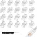20Pcs 3 Pin 10mm LED Strip Connectors Gapless Solderless Strip to Wire Connector for 10mm IP20/IP65 SMD 5050 Dream Color LED Strip Light WS2811 WS2812B