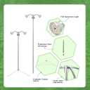 Grow Lights for Indoor Plants Full Spectrum with Detachable Tripod Stand, 10-55 Inches Height Adjustable Aluminum Alloy Indoor Plant Grow Lamp with Auto On/Off Timer Function