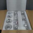 6-Light Bathroom Vanity Light, Brushed Nickel Vanity Lights for Bathroom, Bathroom Lights Fixtures Over Mirror, Large Vanity Light Over Mirror Modern Wall Sconce with Clear Glass Shade