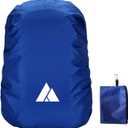 Waterproof Backpack Rain Cover (45-65L), Heavy-Duty Nylon Pack Cover with Upgraded Double Adjustable Closure System and a Carry Pouch for Hiking, Cycling. Durable and Lightweight.