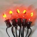 2 x Christmas Flickering Flame Light Bulbs C7 Clear Edison Flame Light Bulbs with Orange Glow, 1 Watt E12 Candelabra Light Bulb for String Light Night Light Candle Chandelier Halloween Xmas Decor, 12 Pack