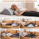 Knee Wedge Pillow for Post-Surgery Recovery-Leg Elevation Support for Sleep Position, Alleviating Lower Back & Hip Pain Enhancing Circulation in Ankles Legs Triangle Pillow with Removable Cover