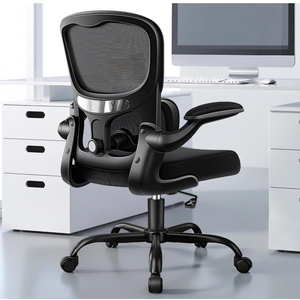 ALLGOD Ergonomic Office Chair, Breathable Mesh Ergonomic Desk Chair with Adjustable Lumbar Support, Flip-up Armrests, Computer Chairs Comfortable for Home, Office, Work, 300lbs, Black, Upgrade