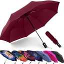 5 MRTLLOA 42/49 Inch Compact Windproof Travel Umbrella for Rain, Lightweight, Portable, Automatic, Strong, Waterproof Folding Umbrellas for Women, Men and Teenagers