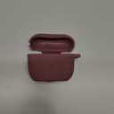 Lerobo for AirPods 3rd Generation Case Cover,Stylish Flower Engraved Compatible with Apple AirPods 3 Case Cover Cute for Women Men,Soft Silicone Protector with Keychain, Front LED Visible,Smokey Mauve