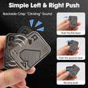Fidget Slider, Metal Poker Push Card, Fidget Clicker, Fidget Toys for Adults, Relieve Stress Anxiety ADHD, Gift for Boyfriend, Husband and Father (Sliver A)