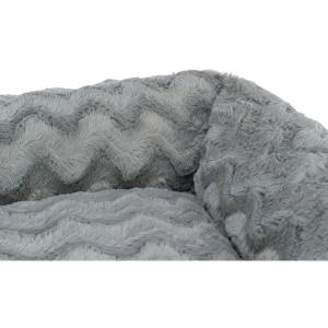 MallSingel Foldable Dog Bed, 44"L x 28"W x 5"H Orthopedic Memory Foam Dog Bed, Waterproof Pet Bed for People, Faux Fur Pet Couch for Adult with Non-Slip Bottom, Grey 