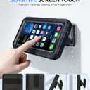 Waterproof Phone Holder for Shower- 480 Rotatable Retractable Adjustable Anti Fog iPhone Case for Shower,Bathroom Accessories Wall Mount Phone Holder for 4-7" Cellphones