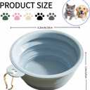 Dog Bowls for Travel,Portable Collapsible Silicone Pet Food Water Bowl,BPA Free Dishwasher Safe Foldable with 1 Carabiner Camping, Hiking Backpacking, Beach