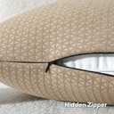 FUTEI Brown Decorative Throw Pillow Covers 20x20 Inch Set of 2,Soft Chenille Triangle Check Pattern Cushion Case,Modern Home Decor for Couch Bed Living Room