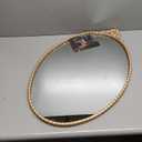 Vintage Oval Mirrors for Bathroom 18 X 28 Inch, Hanging Rustic Gold Vanity Mirror Bathroom, Metal Frame Decorative Wall Mirrors for Bedroom Living Room Entryway Hallway