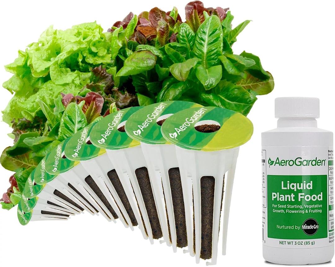 AeroGarden Heirloom Salad Greens Mix Seed Pod Kit - Salad Kit for AeroGarden Indoor Garden, 9-Pod