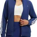 baleaf Women's Fleece Running Jackets Full Zip Warm Sweatshirts Jackets Winter Cold Weather Workout Athletic Sports Leisure Small