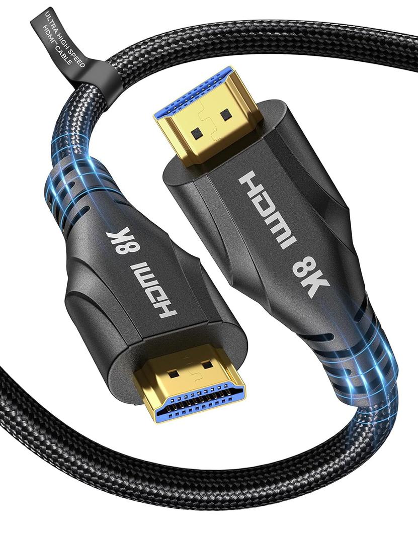 Cratree Long HDMI Cable 30FT - 8K 60hz, High Speed HDMI Cable 4K 120hz Braided,48Gbps,HDCP 2.2&2.3,eARC - Compatible with HDTV,Projector,Monitor and More