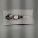 SHENGKE Women's Crystal Accented with Solid Alloy Steel Band Watch Elegant Dress Quartz Calendar Watches for Women