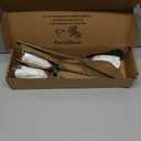 3 Stems Real Touch Creamy White Southern Magnolia Flowers, Artificial Realistic Magnolia Grandiflora for Home Décor