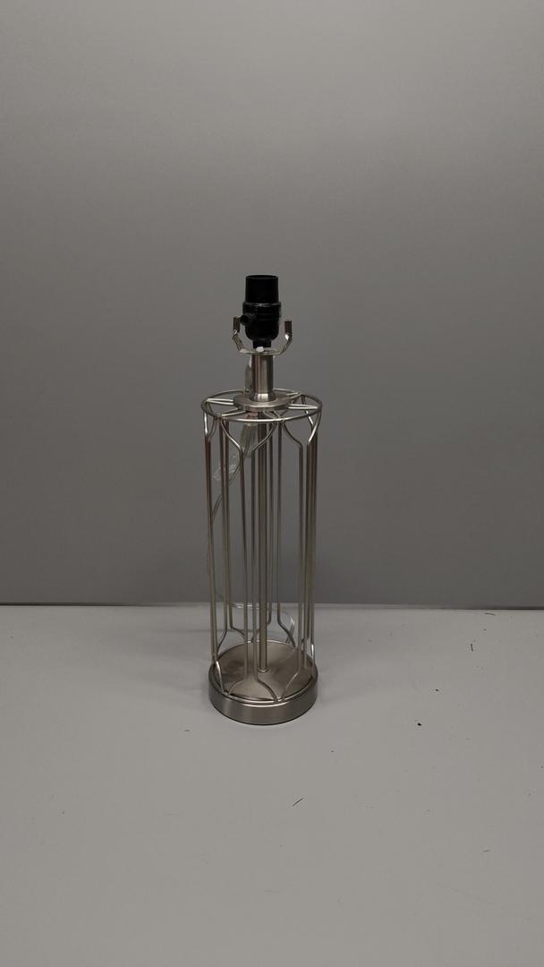 Lamp for Living Room, Base Silver Metal, good Decoration.  19 " Inches Tall.