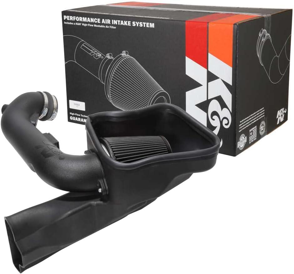 K&N Cold Air Intake System: High-Flow Air-Filter, Increase Performance & Horsepower: Compatible with 2018-2023 FORD Mustang GT, 30-2605
