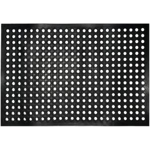 Nexboraque Anti Fatigue Rubber Floor Mats, 24 x 36 Inch Non-Slip Restaurant Mat Door Mat Drainage Mat for Indoor Outdoor Wet Area, Pool Entry, Garden - Black
