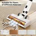 Cordless Vacuum Cleaner for Home - Lightweight, Stick Vacuum Clean with Rechargeable Battery, Max 45Mins Runtime, 8 in 1 Handheld Vacuum for Hardfloor & Carpets Pet Hair, White&Yellow