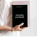 Lamare Meeting Notebook for Work Organization, Perfect Work Notebook for Note Taking, Meeting Planner and Office Supplies for Men & Women Large 