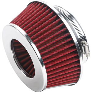 Universal Clamp-On Air Filter Fits 3 In /3.5 In /4 In Three Different Size, Height: 2.625 In, Base 6 In, Top 4.75 In, High Flow Round Tapered Washable For Car and Motorcycle