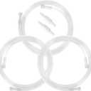 3 Pack Oxygen Tubing with 2pcs Oxygen Tubing Connector - 7Ft Premium Green Crush Resistant Non-Kinking Oxygen Tubes (Clear)