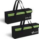 FLASLD 2-Pack Lipo Fireproof Bag Ebike Accessories Battery Charging Case Charge Explosionproof Bag Large Capacity Lipo Battery Storage Guard Safe Box (19.3 x 4.3 x 7in), Black